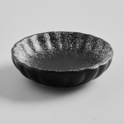 Black Kemuri Sauce Dish 7cm