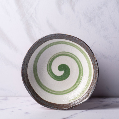 Himeji Green Sauce Dish 11cm 2