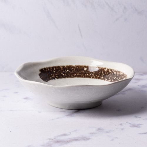 White Embossed Sauce Dish 11cm