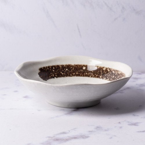 White Embossed Sauce Dish 11cm