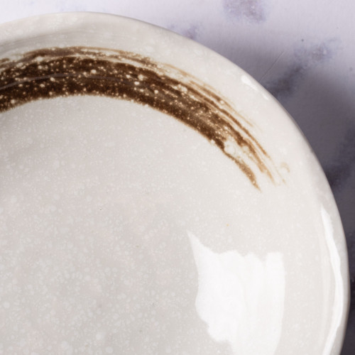 White Embossed Sauce Dish 11cm 3