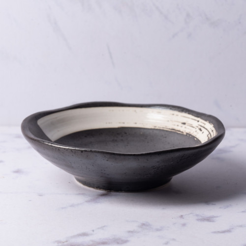 Black Embossed Sauce Dish 11cm