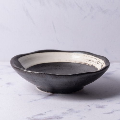 Black Embossed Sauce Dish 11cm