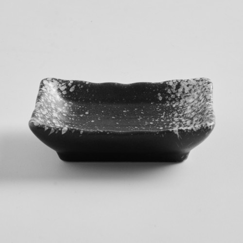 Black Embossed Sauce Dish 11cm 4