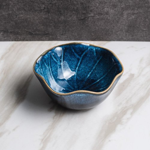 Blue Veins Tall Sauce Dish 4.5" 2
