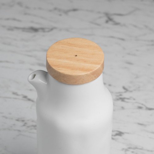 Ceramic Seasoning Pot White 400ml (F8) 3