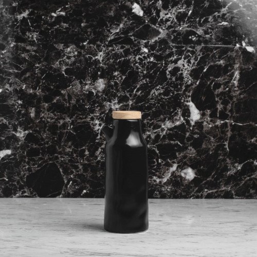 Ceramic Seasoning Pot Black 400ml (F7)