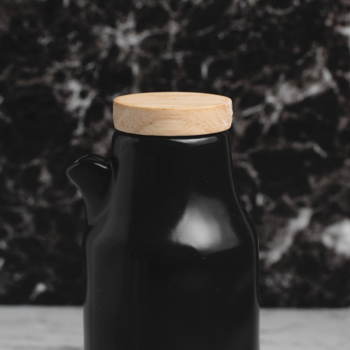 Ceramic Seasoning Pot Black 400ml (F7) 4