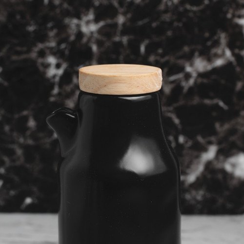 Ceramic Seasoning Pot Black 400ml (F7) 4