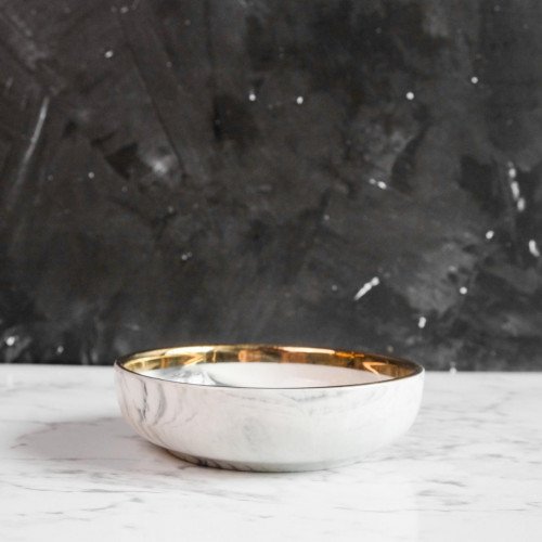 Marble Purity White Sauce Dish 3.5"