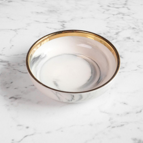 Marble Purity White Sauce Dish 3.5" 3