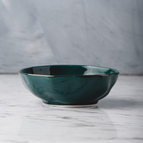 Sliver Tint Green Sauce Dish 4"