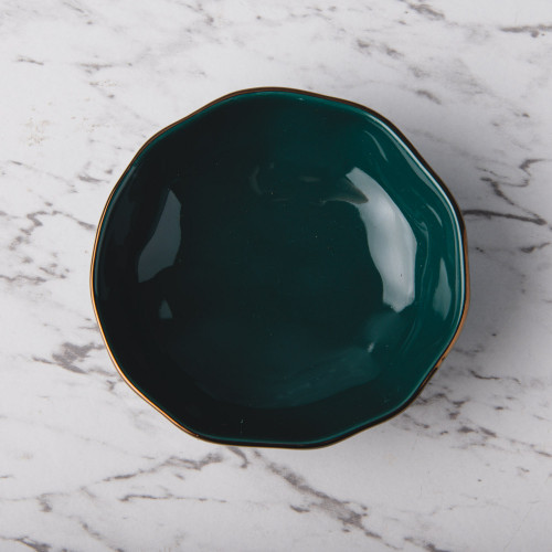 Sliver Tint Green Sauce Dish 4" 4