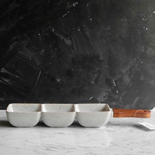 Revere Gray Split Platter 3-Sides 15"