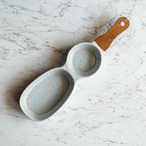 Pastel Blue Split Platter 2-Sides 14"